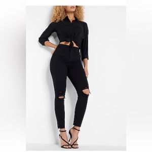 Brand New! Never Worn! Curvy High Waisted Skinny Black Jeans